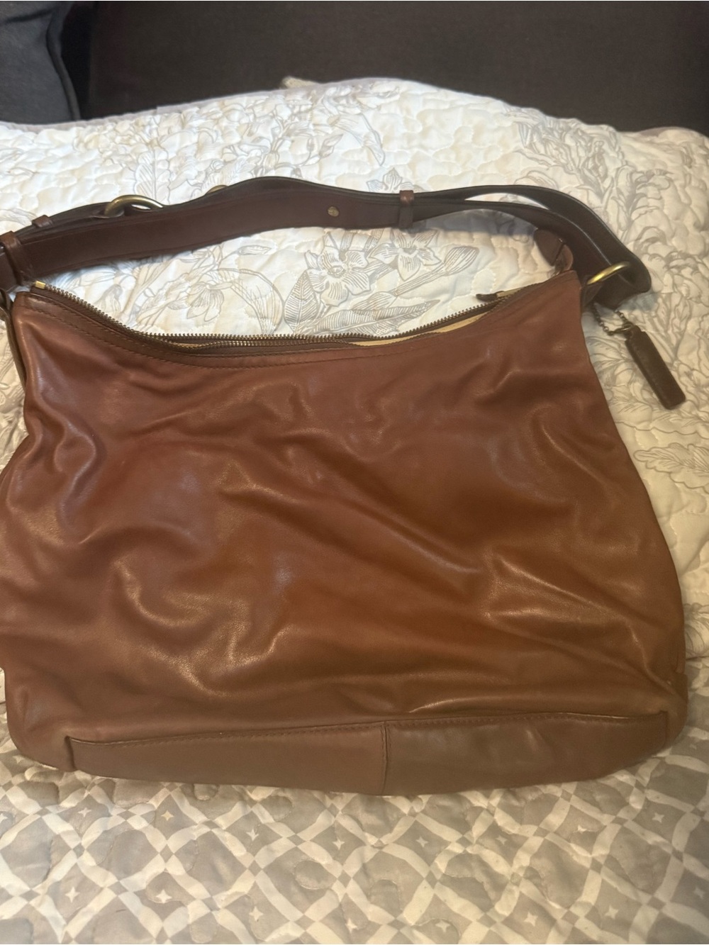 Brown Leather Shoulder Bag - Women’s Bags